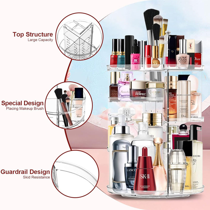 Authentic 360 Rotating Makeup Organizer