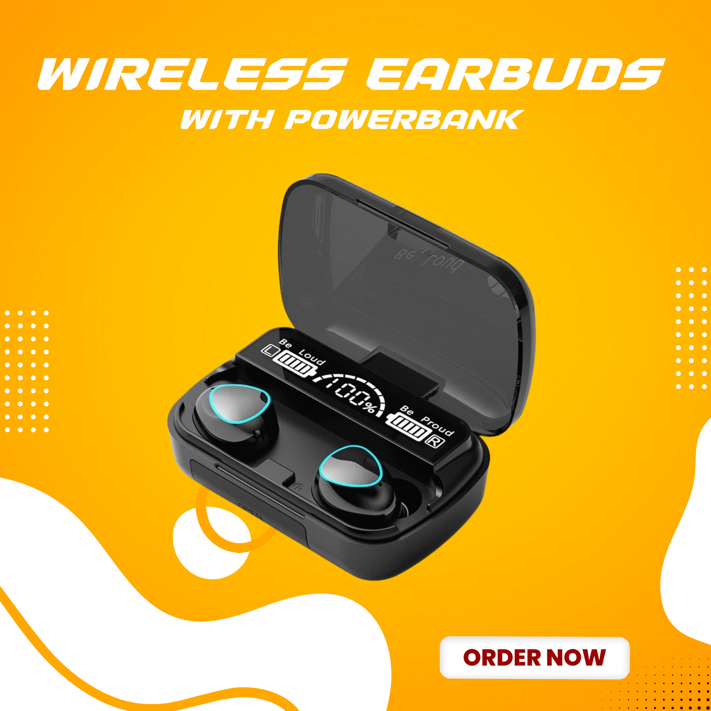 Authentic Wireless Earbuds with Powerbank